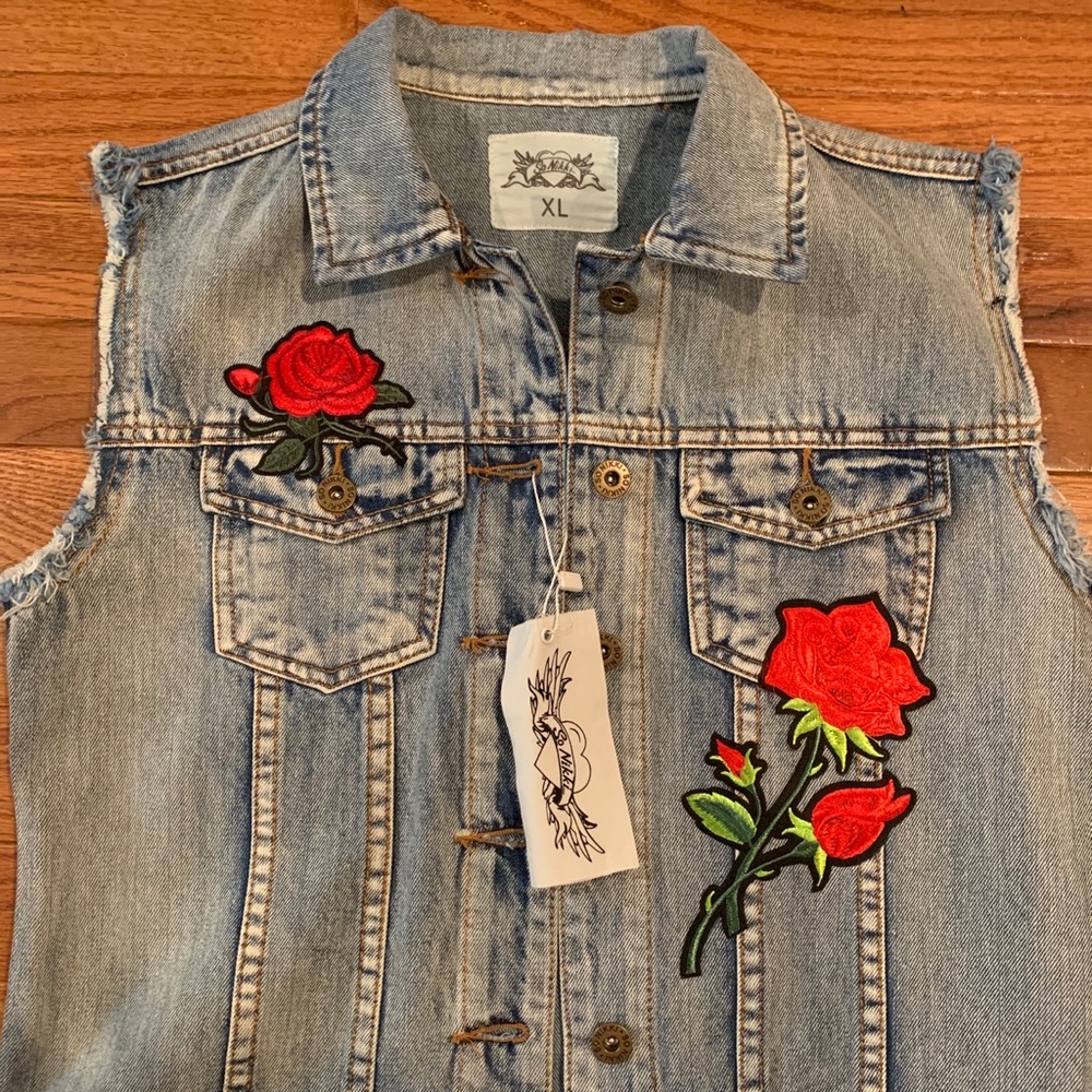 So Nikki Youth XL Denim vest